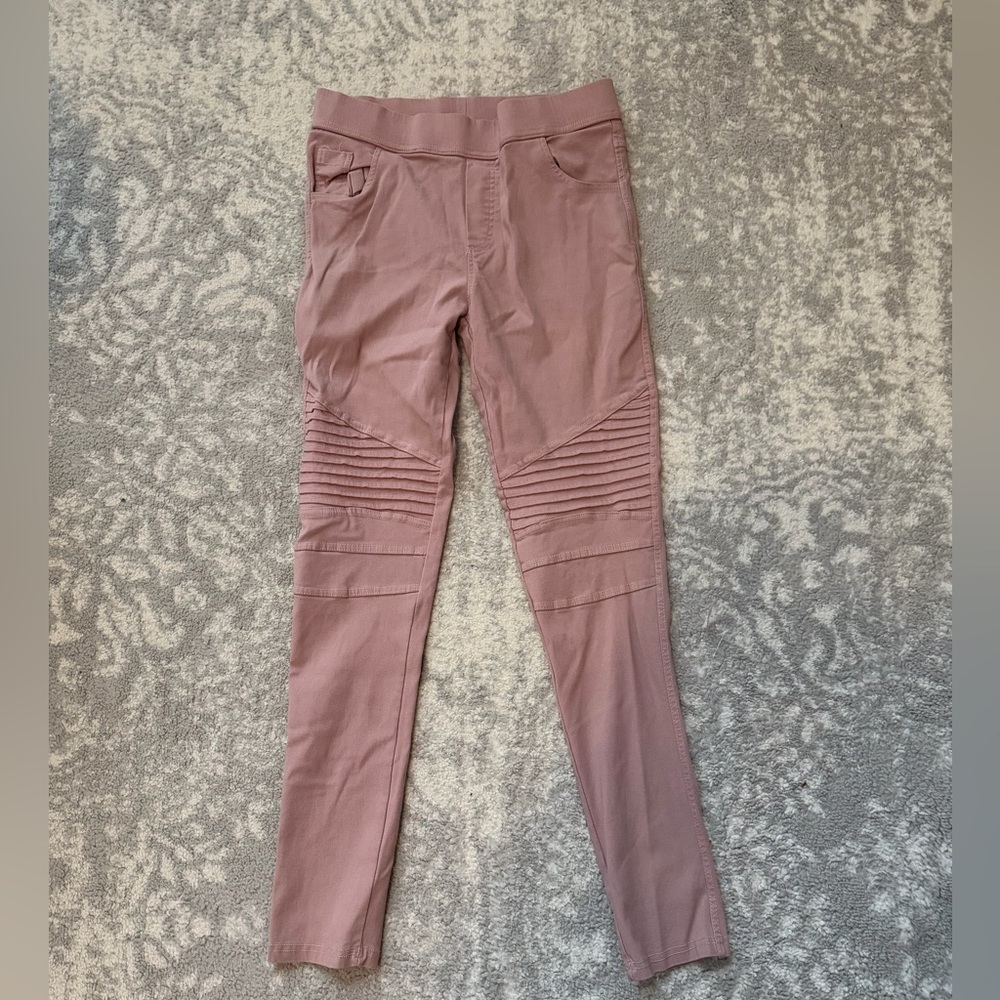 Amaryllis Dusty Rose Moto Jeggings  - size Medium